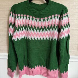 NWT Green Faire Isle Sweater